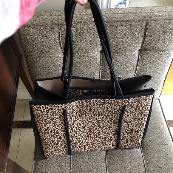 Anthropologie leopard tote bag purse - Picture 1 of 11